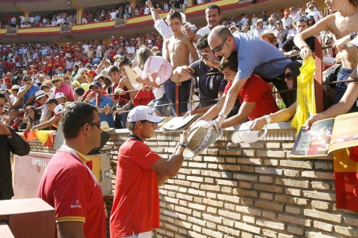 Rafa Nadal en la Copa Davis de 2011 en Córdoba, en imágenes