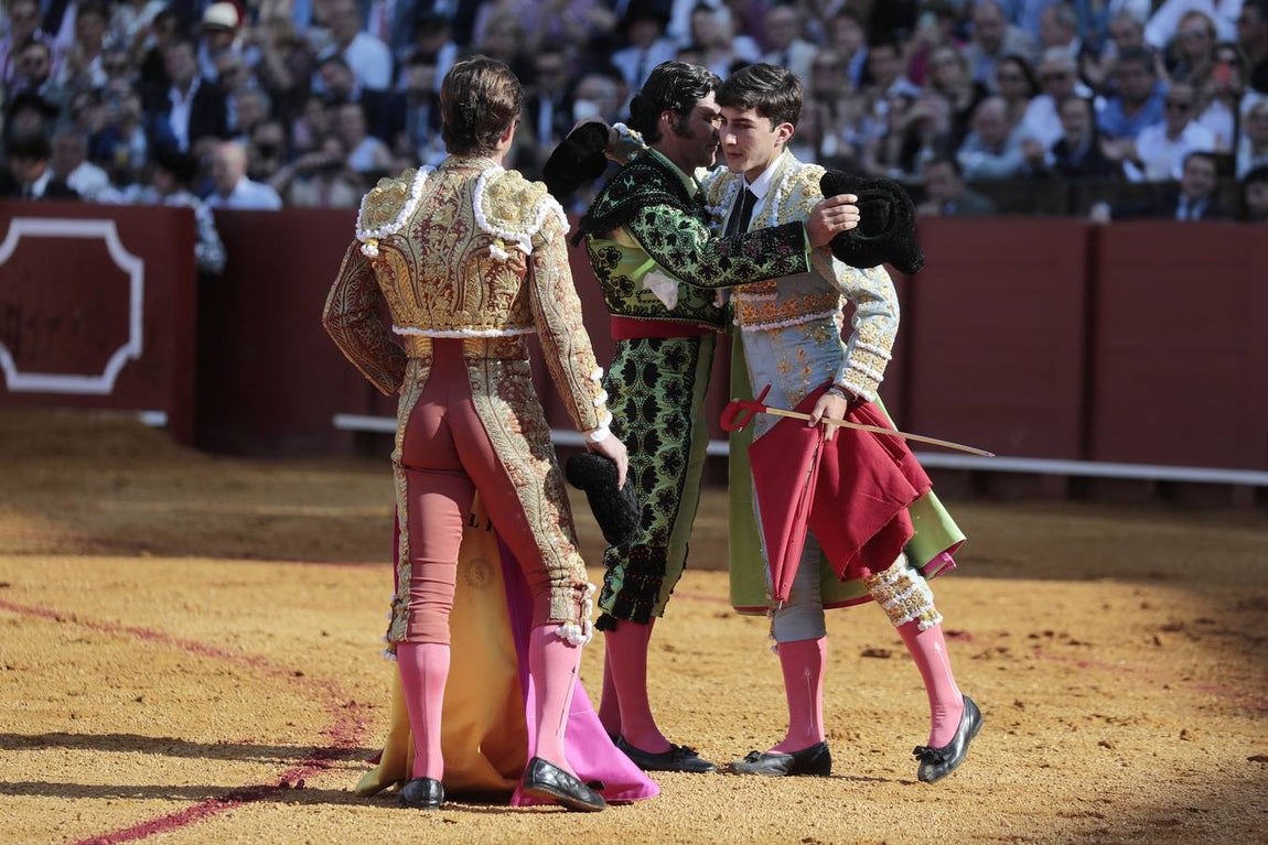 Corrida del sábado de farolillos de 2022 en la plaza de toros de Sevilla. RAÚL DOBLADO