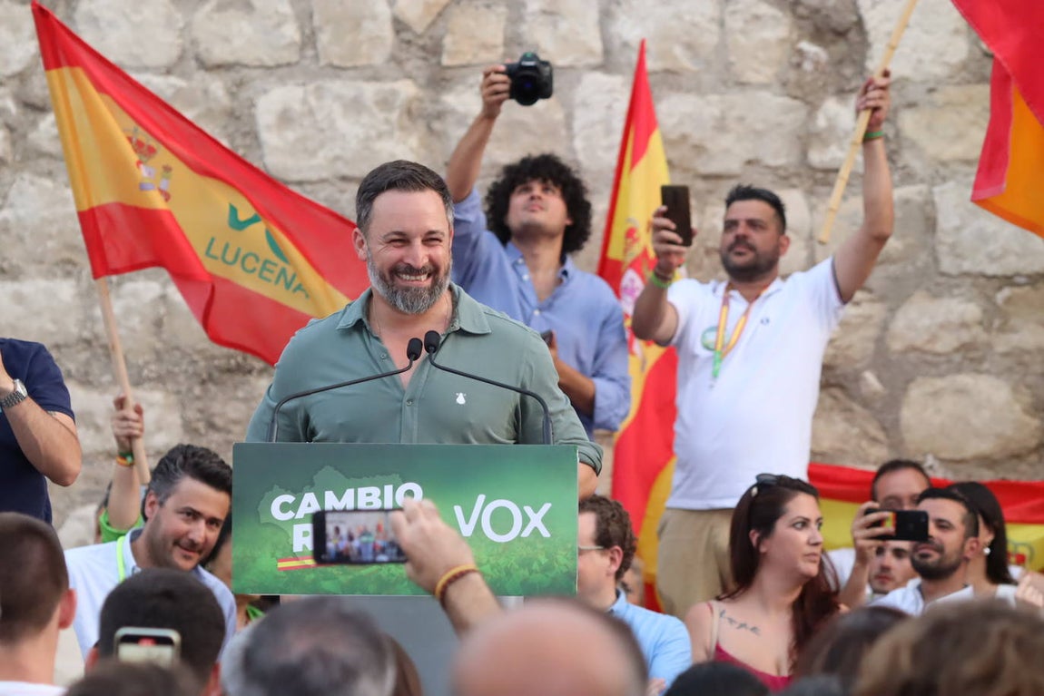 El mitin de Vox en Lucena, en imágenes