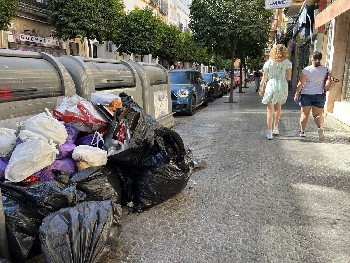 La suciedad inunda las calles de Sevilla