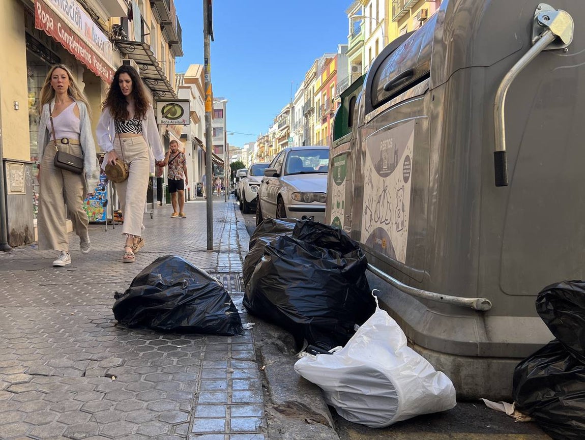 La suciedad inunda las calles de Sevilla