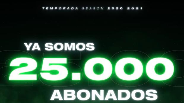 El Betis alcanza la cifra de 25.000 socios