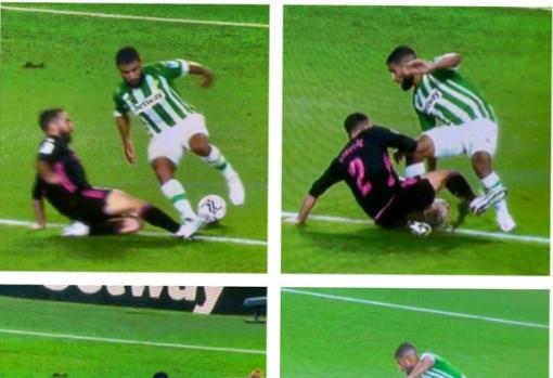 El penalti de Carvajal a Fekir en el Betis - Madrid
