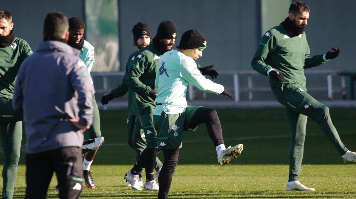 Varios jugadores del Betis se entrenan en las instalaciones de la ciudad deportiva
