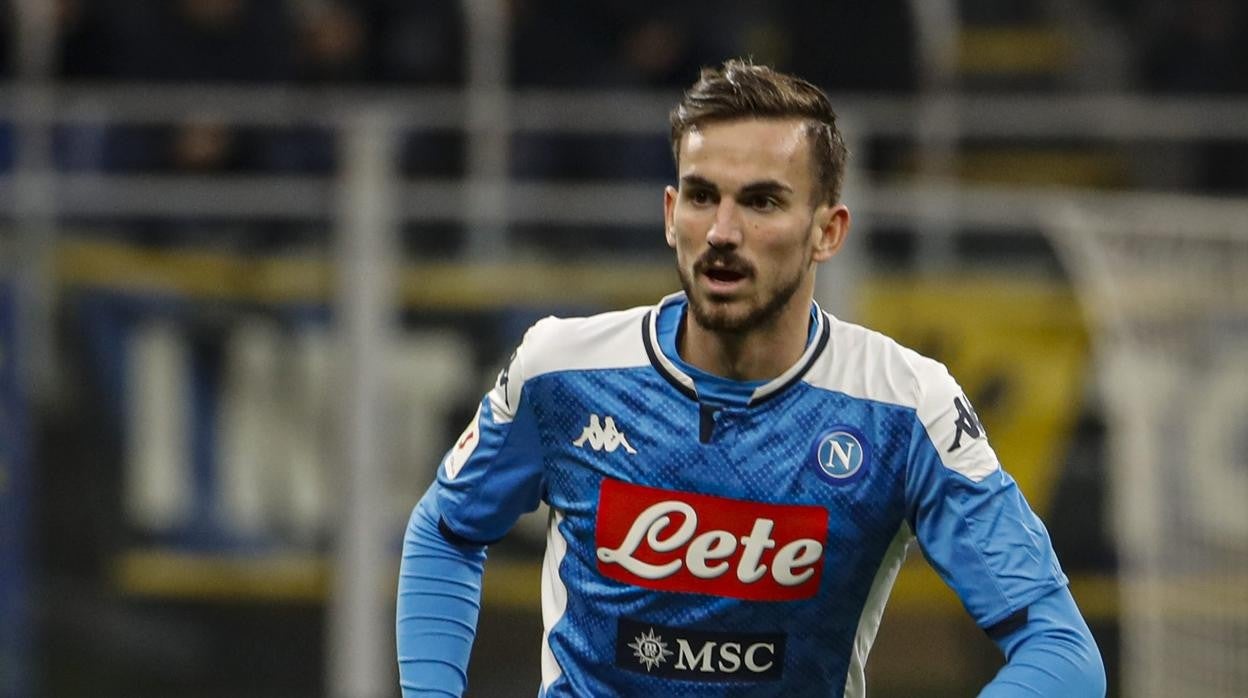 Fabián en un partido del Nápoles