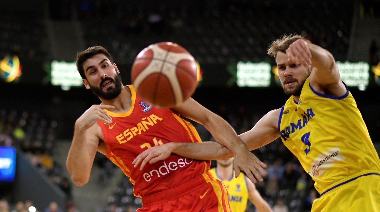 Dani Díez, en un partido con la selección española ante Rumanía