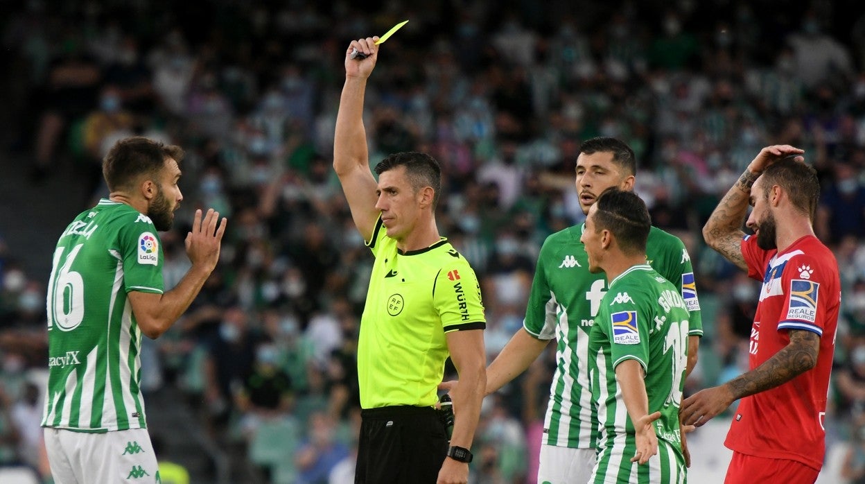 Soto Grado, durante el Betis-Espanyol