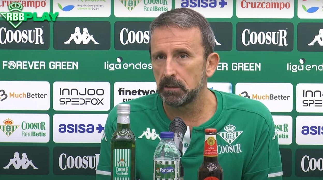 Joan Plaza, en la rueda de prensa previa al choque con el Herbalife Gran Canaria