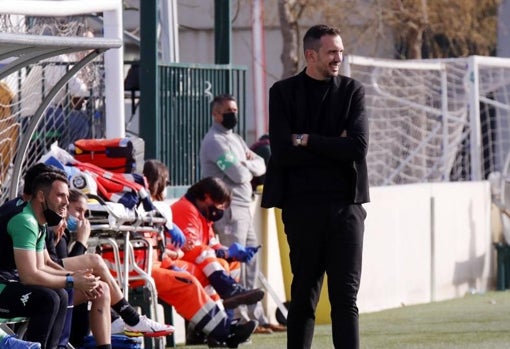 Amorós, en un partido de la liga