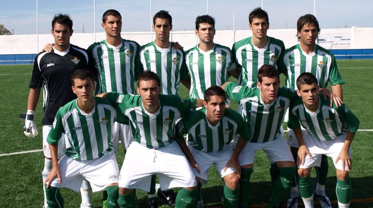 Once inicial del Betis C en un partido frente al Peñarroya en 2009