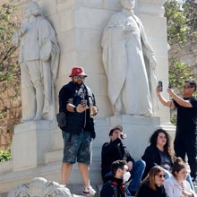 Germanos en el centro de Sevilla