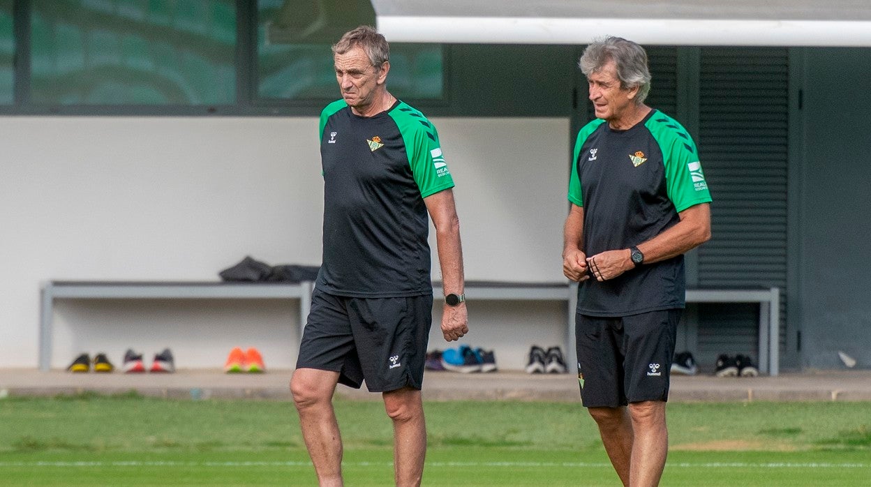 Cousillas y Pellegrini, en un entrenamiento