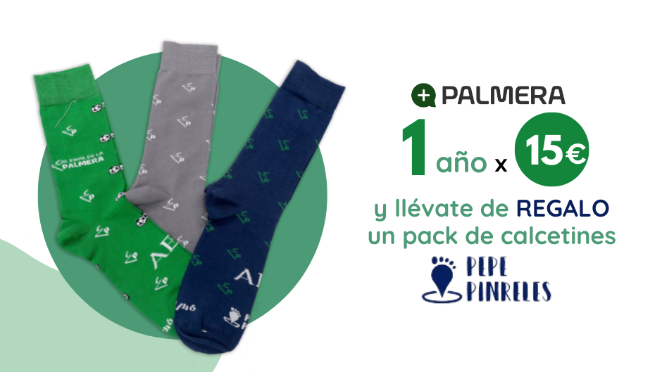Estas fiestas, suscríbete a +Palmera y consigue un pack de calcetines exclusivos de Pepe Pinreles