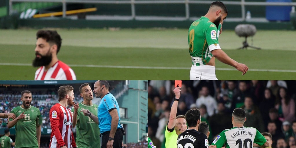 Cuatro expulsados del Betis en los últimos cuatro partidos con el Athletic