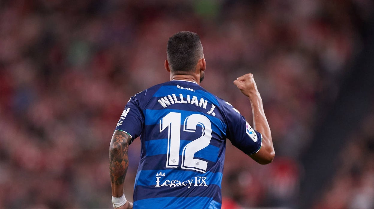 Willian José celebra su gol al Athletic