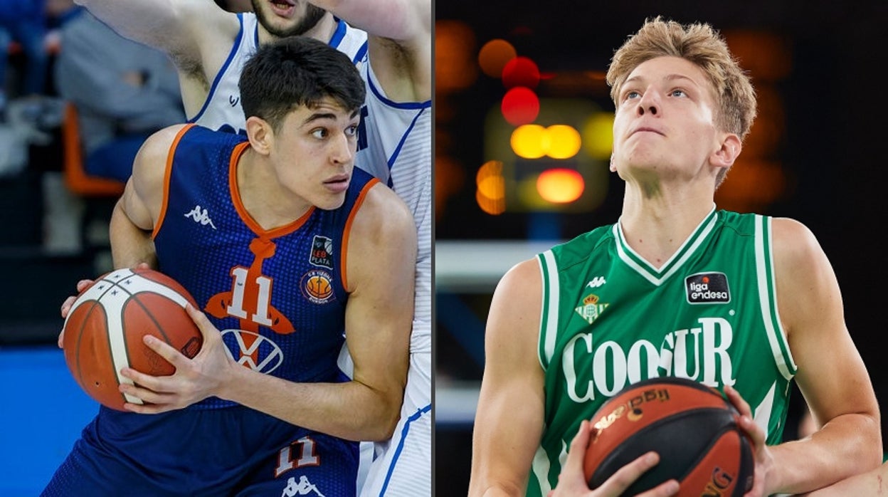 Los canteranos del Betis Baloncesto David Gómez y Luis García, ambos mundialistas sub 19