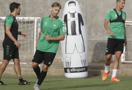 Canales, durante un entrenamiento