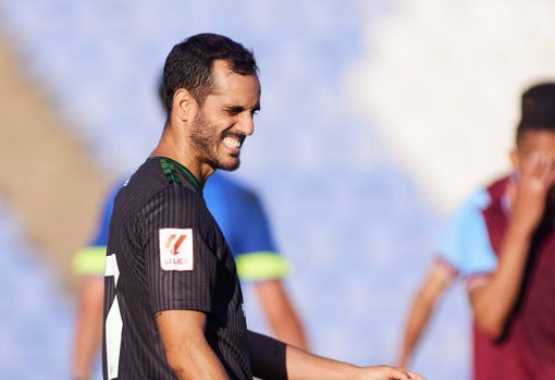 Juanmi, durante el partido amistoso Betis-Burnley