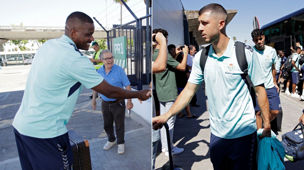Guido Rodríguez y William Carvalho, en un viaje reciente del Betis