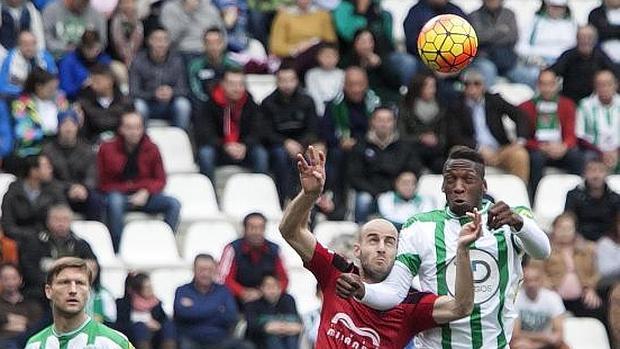 Bijimine, en el partido ante el Mirandés