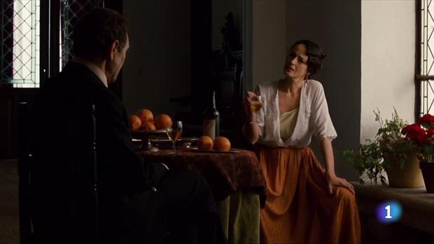 La «agente» y modelo, en un momento de la escena