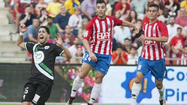 Fidel, en el momento en el que cae tras ser objeto de penalti