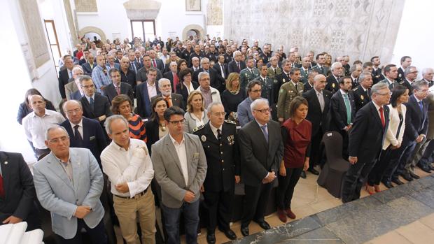 Los portavoces municipales en el acto de la Policía Local por su patrón, San Rafael