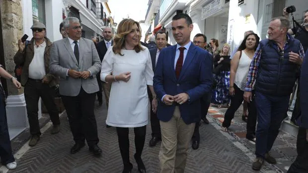 Susana Díaz junto al alcalde de Marbella, el socialista José Bernal