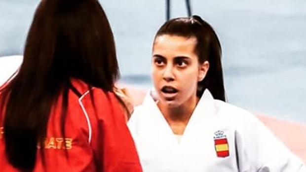 La deportista, durante una prueba