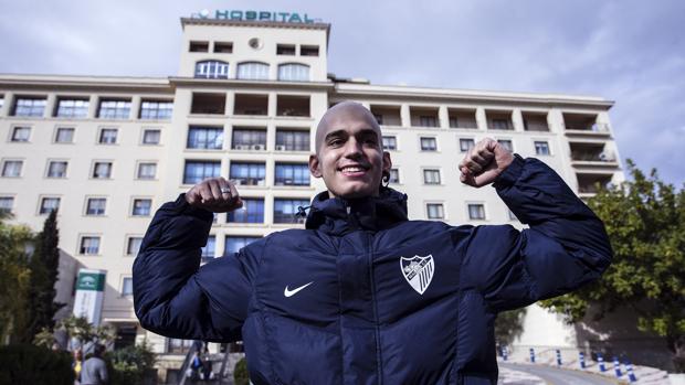 El joven malagueño Pablo Ráez, en diciembre tras recibir el alta