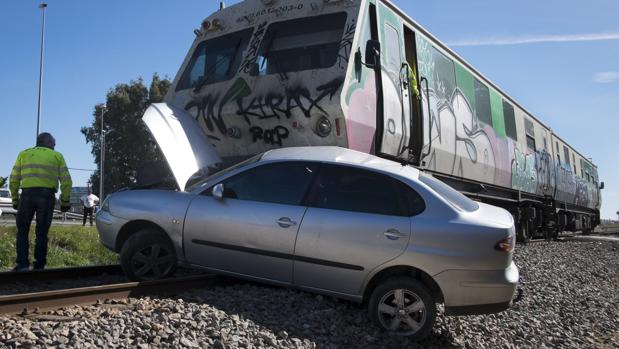 Así quedó el auto tras el accidente