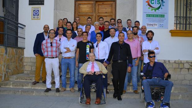 Fernando Campos en una reunión de antiguos alumnos del SAFA de Baena