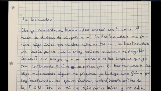 «Mi tartamudez es algo único que muchos niños no tienen. A mí me gusta»