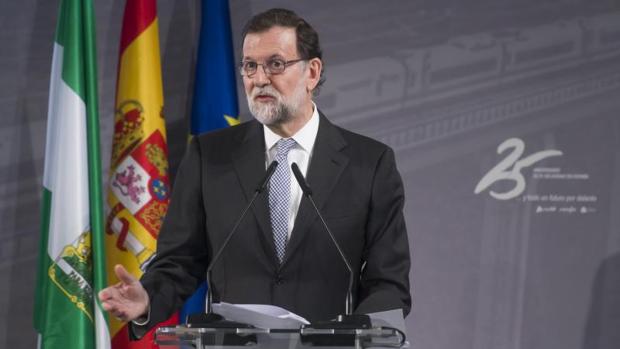 Mariano Rajoy, en el acto de conmemoración del aniversario del AVE