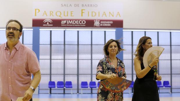 La alcaldesa de córdoba en la inauguración del pabellón de Fidiana