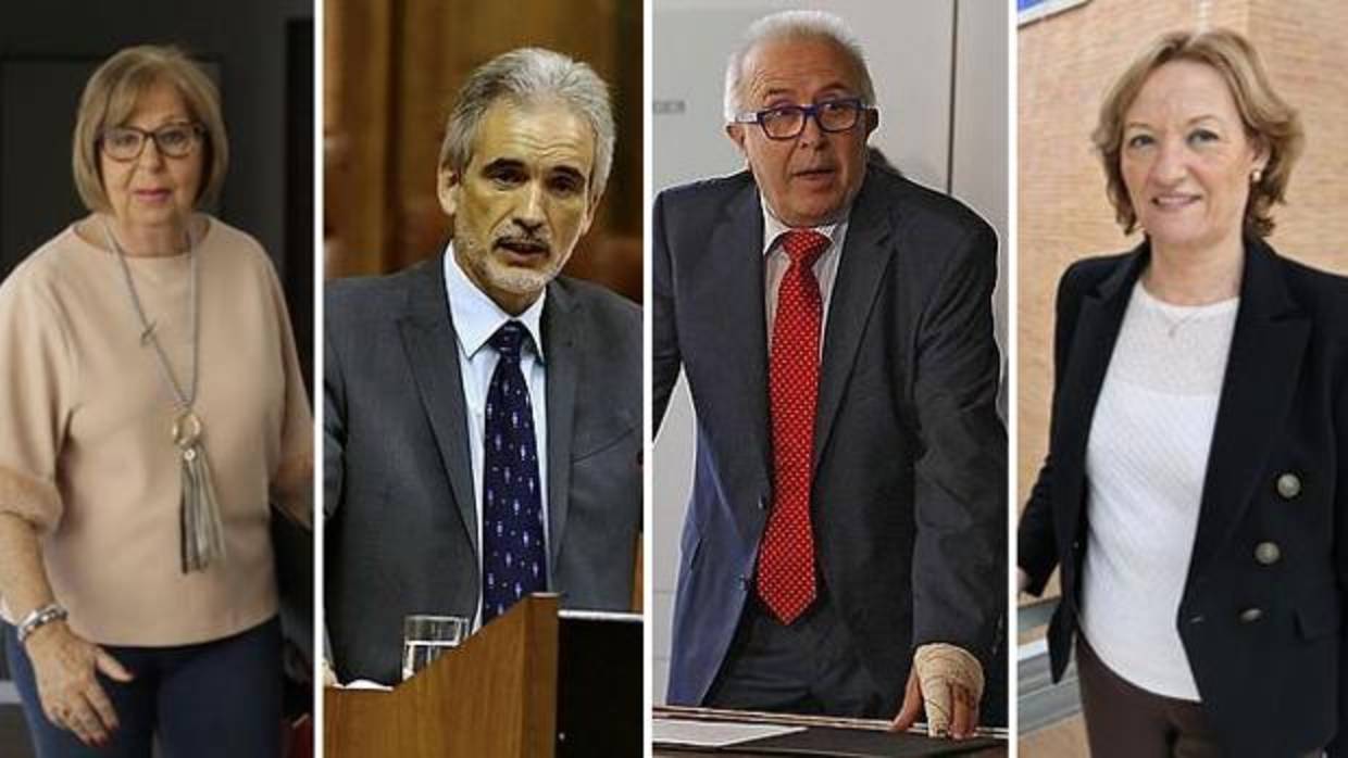 Adelaida de la Calle, Aquilino Alonso, José Sánchez Maldonado y Carmen Ortiz