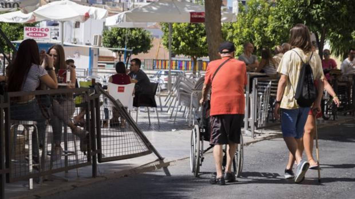 Lugar de la calle Goya en Huelva donde tuvo lugar el atropello