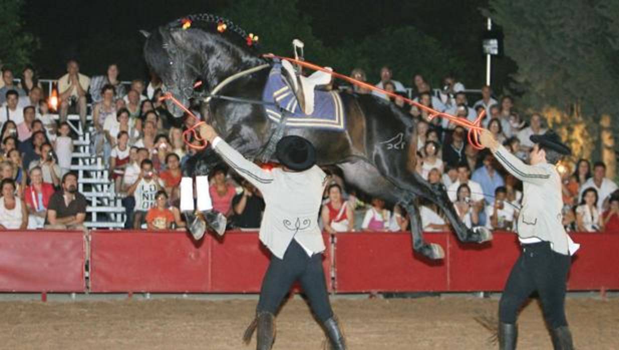 Un momento del espectáculo «Pasión y Duende del Caballo Andaluz» en Caballerizas