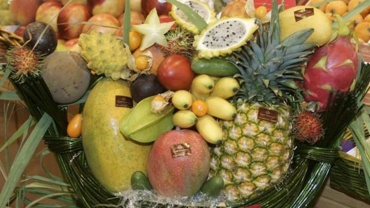 Cesta de fruta tropical premium
