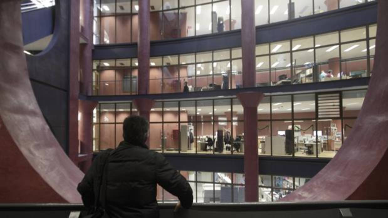 Funcionarios en Torre Triana en Sevilla