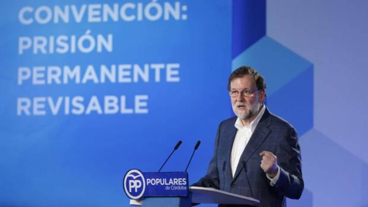 El presidente del Gobierno, Mariano Rajoy, en el parador de La Arruzafa