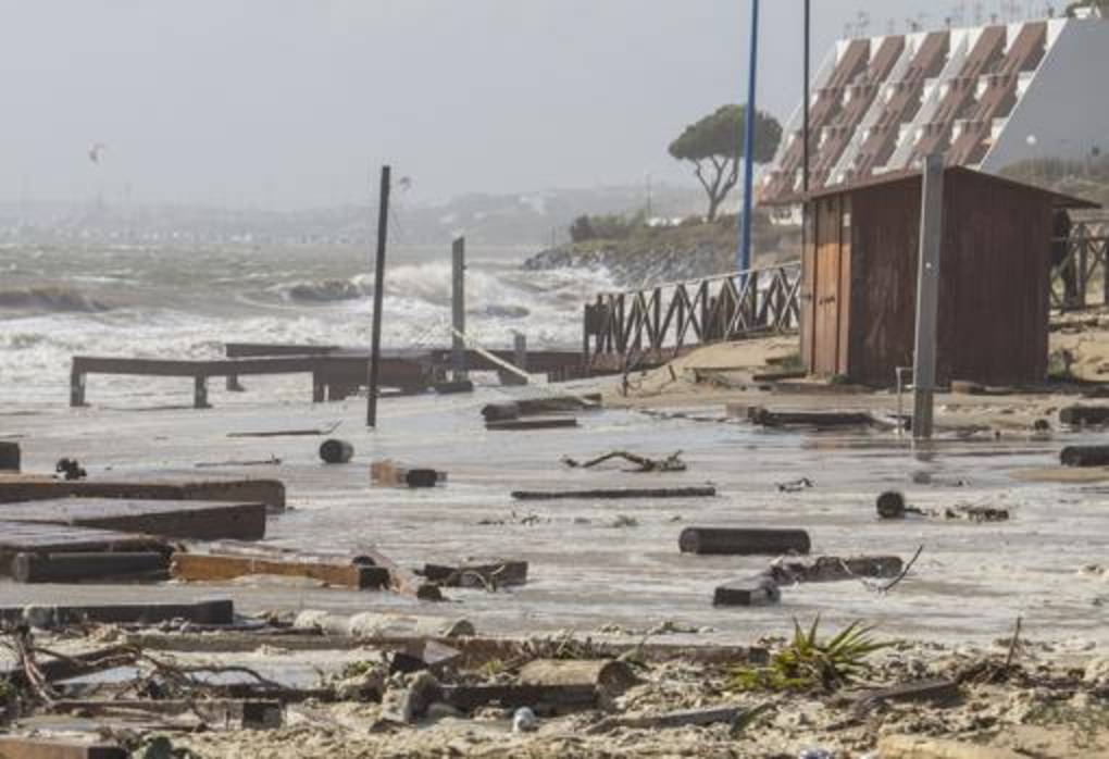 Imágenes del temporal en Huelva
