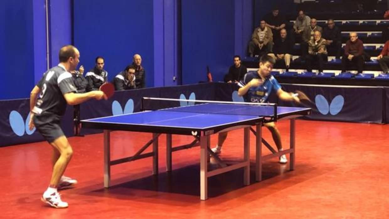 Carlos Machado, en el primer punto de este de jueves ante Fan Chuang Wei, del Borges