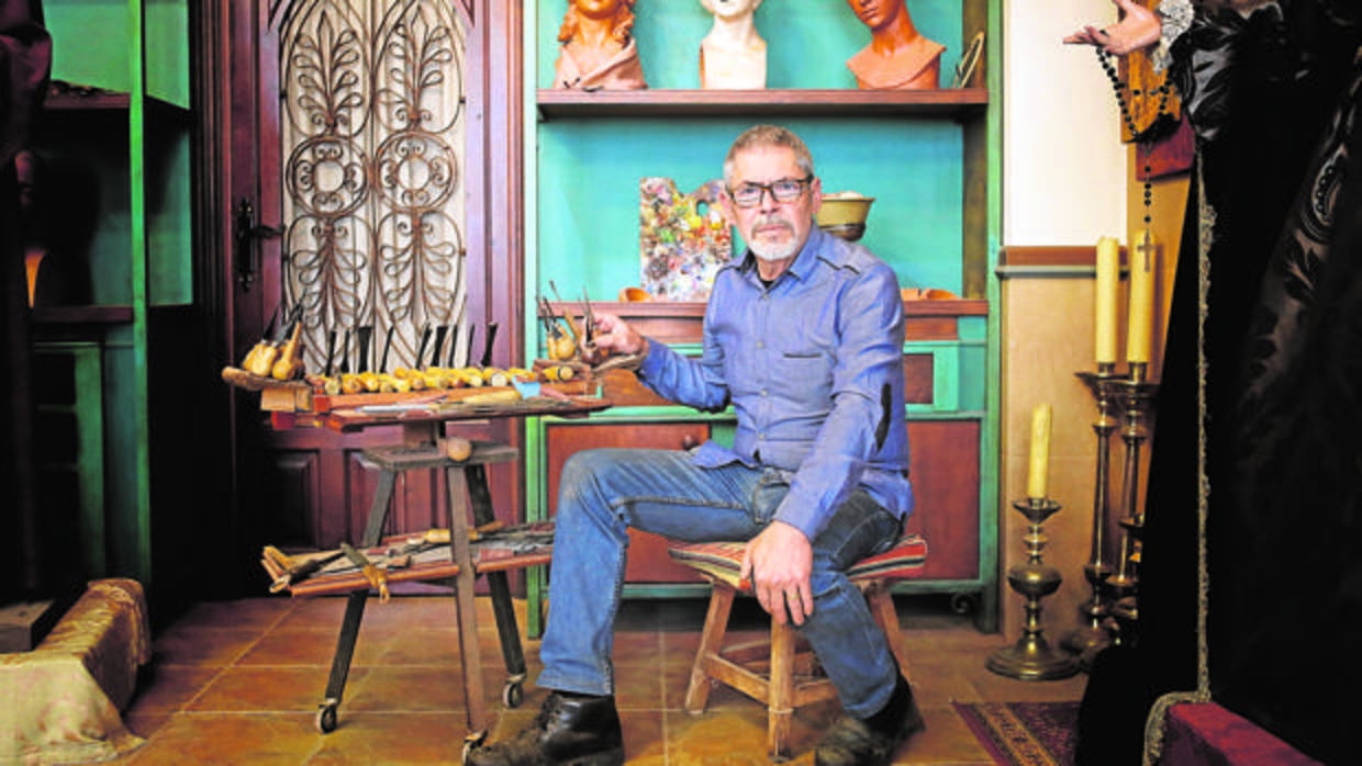Francisco Romero Zagra en su estudio de San Agustín