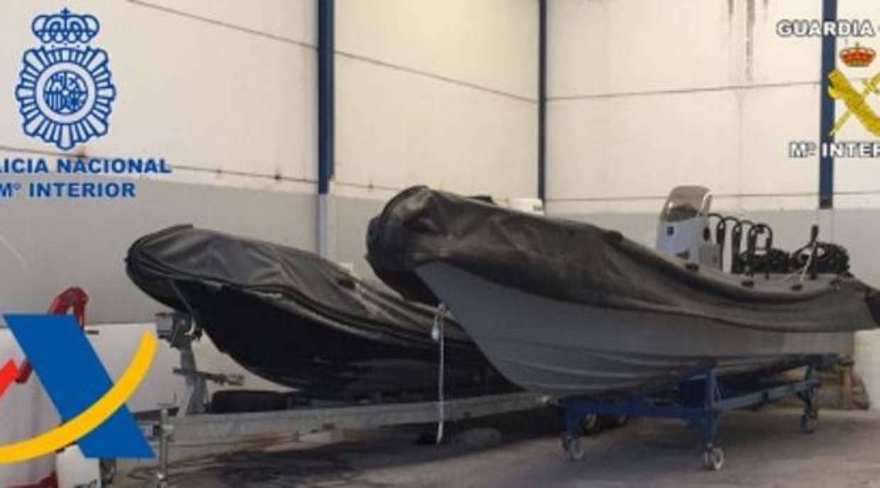 Algunas de las embarcaciones intervenidas en esta operación.