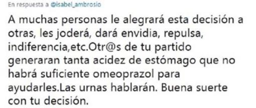 Captura de pantalla de la red social Twitter