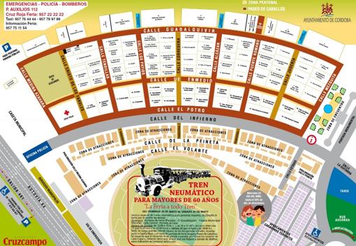 Plano de la Feria de Córdoba 2018