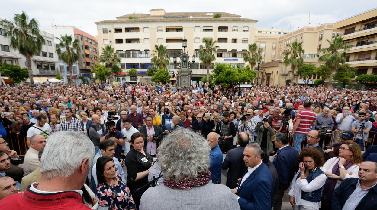 Imagen de la concentración contra el narcotráfico llevada a cabo el pasado mes en Algeciras.