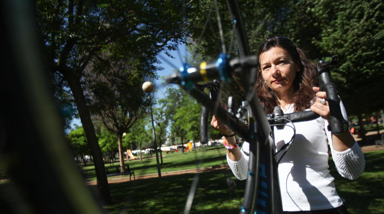 La ciclista Silvia Juárez