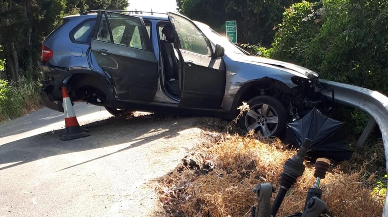 Imagen de cómo quedó el vehículo tras el suceso